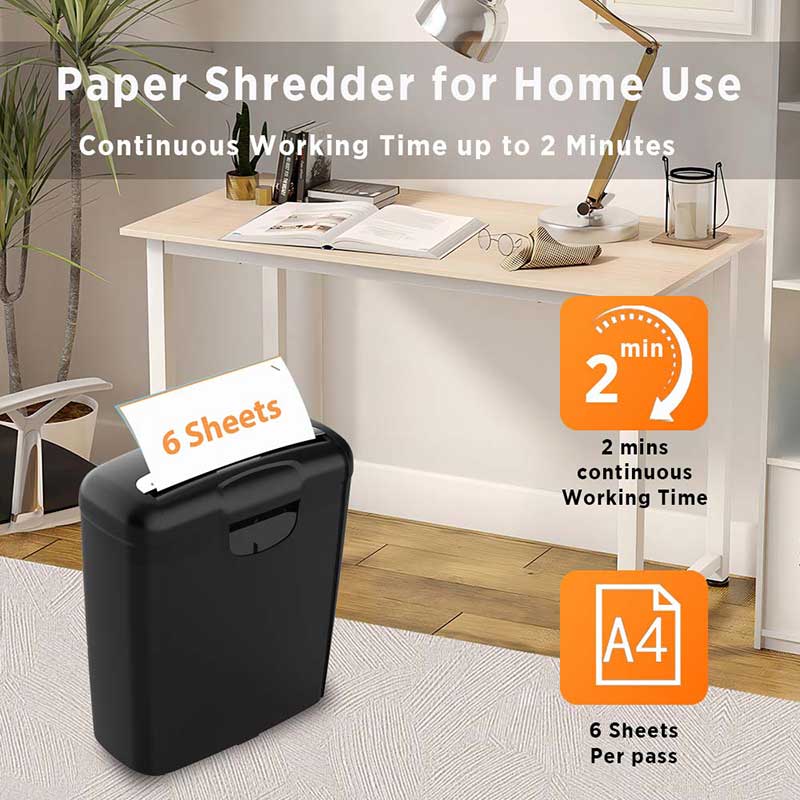 OS601S 6 Sheet Strip Cut Shredder