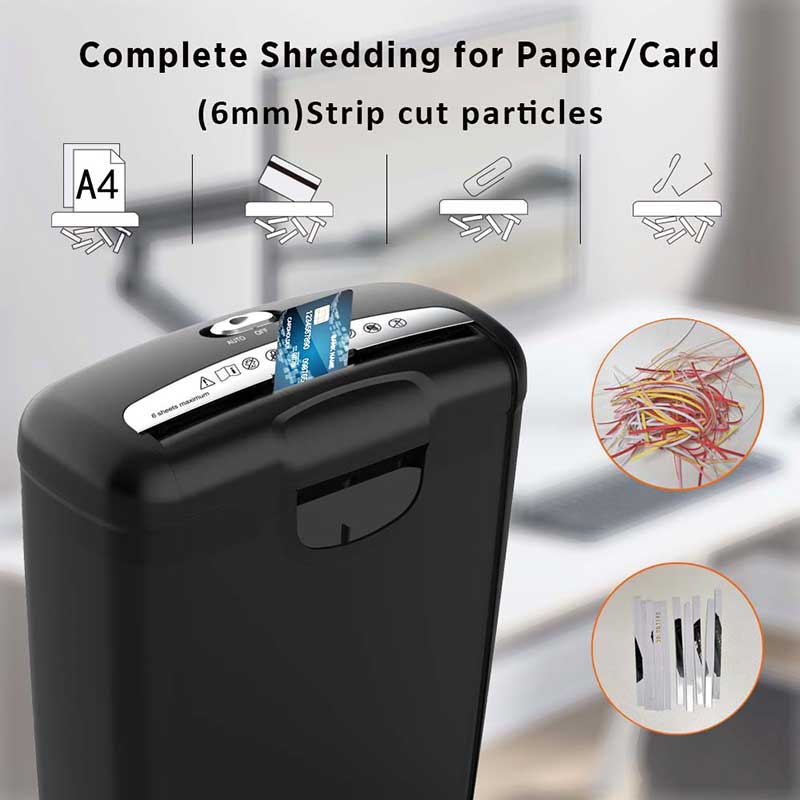 OS601S 6 Sheet Strip Cut Shredder