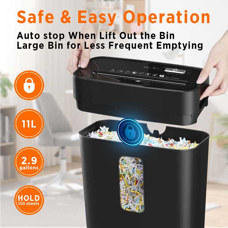 OS610C 6 Sheet Cross Cut Paper Shredder