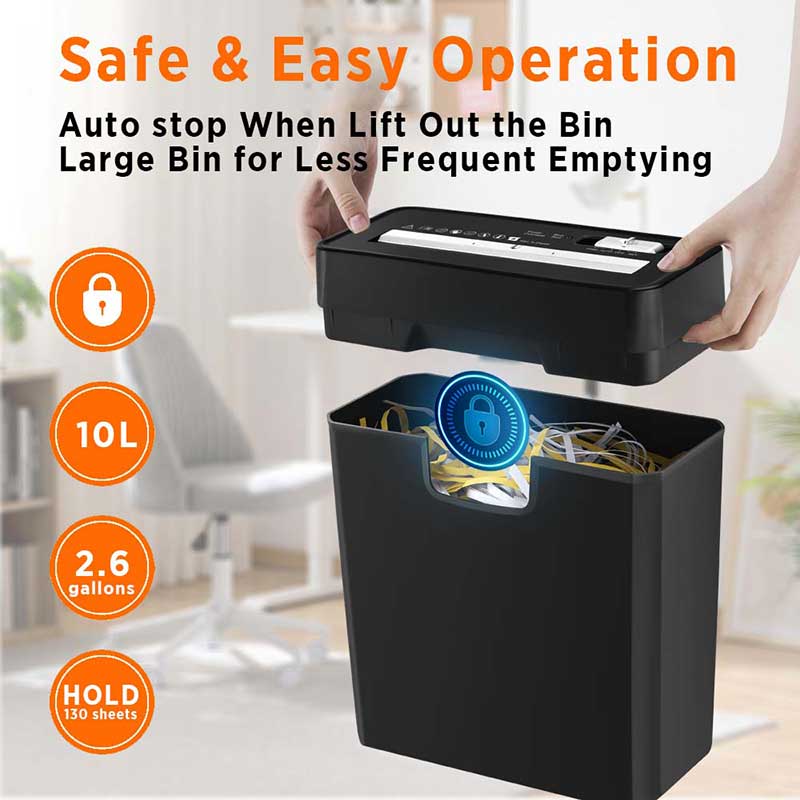 OS611S 6 Sheet Strip Cut Paper Shredder