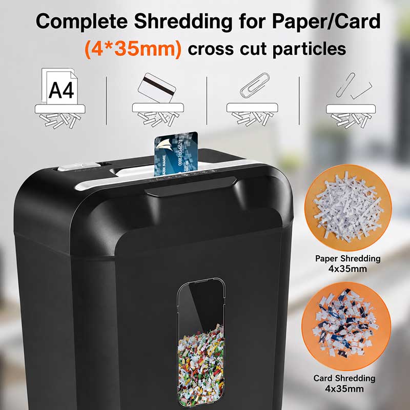 OS808-8C 8 Sheet Cross Cut Paper Shredder