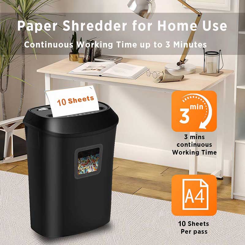 OS1001C 10 sheets cross cut shredder