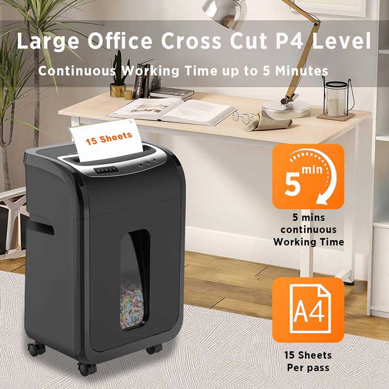 OS901-15C 15 sheets cross cut shredder