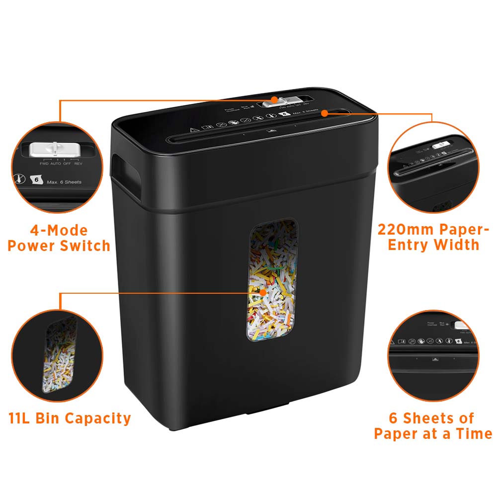 OS610-8C 8 Sheet Cross Cut Paper Shredder