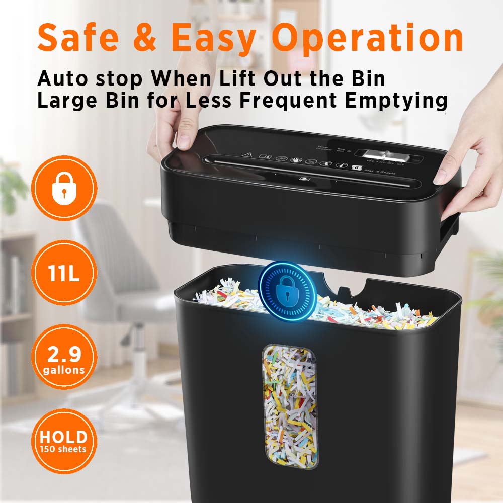 OS610-8C 8 Sheet Cross Cut Paper Shredder