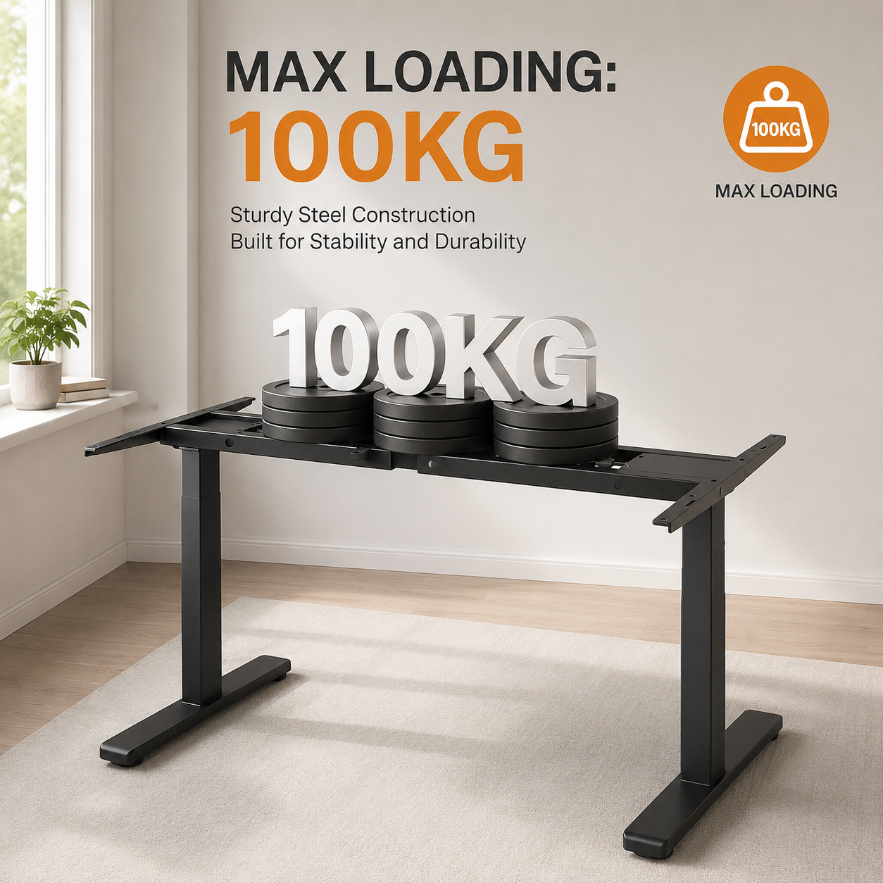 ED8-F Dual Motor Standing Desk Frame