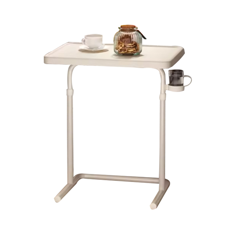 White Metal Minimalist Height Manual Adjustable Standing Desk