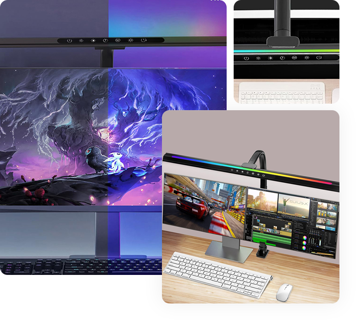 2-in-1 Desk Lamp with RGB Ambient Light